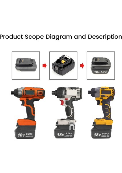 18V 20V Lityum Pil Aracı Adaptörü Için 18V Lityum Pil Için Pil Aracı Dönüştürücü (Yurt Dışından) fiyatları