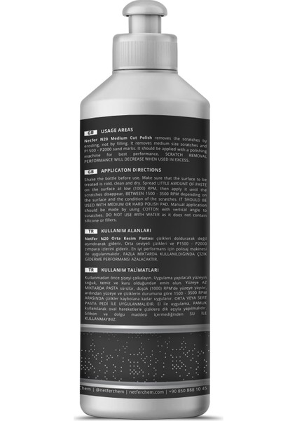 Premium N20 Medium Cut Polish - 500 ml