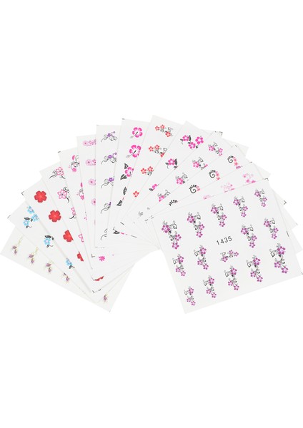 40PCS/SET Tırnak Çıkartmaları Manikür Şablon Çıkartmaları Tırnak Sanat Çıkartmaları (Yurt Dışından)