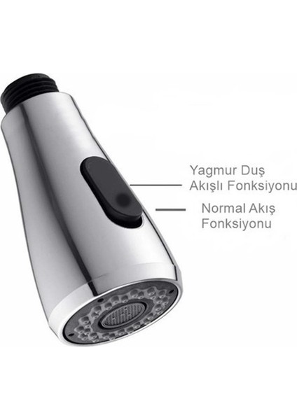 Çift Fonksiyonlu Beyaz Spiralli Arıtmalı Mutfak Bataryası 3 Yollu