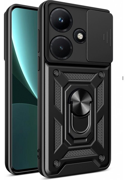 Infinix Hot 30I Kılıf Ultra Korumalı Yüzüklü Manyetik Sürgülü Vega Kapak