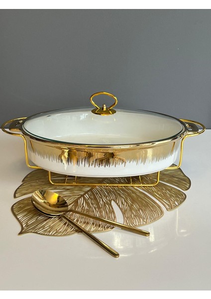 Whıte Gold Isıtıcılı Oval Tencere Büyük