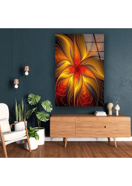 Soyut Temperli Cam Duvar Tablosu modelleri