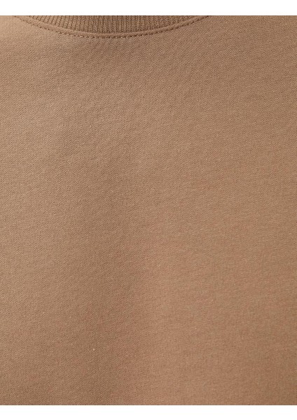 Basic Tişört Bisiklet Yaka Düşük Omuzlu Kısa Kollu Pamuklu fırsatları