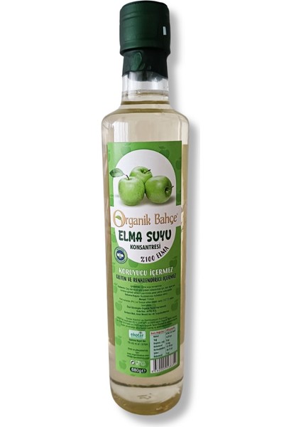 Organik Elma Suyu Konsantresi