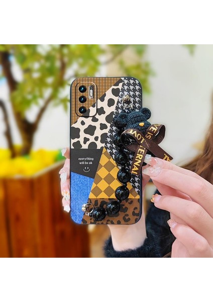 Xiaomi Redmi Note 13 Pro Ayı Zincirli Darbeye Dayanıklı Yumuşak Telefon Kılıfı (Yurt Dışından)