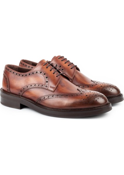 Kongur Kösele Kauçuk Taban Deri Klasik Ayakkabı, Derby Klasik Ayakkabı, Bağcıklı Klasik