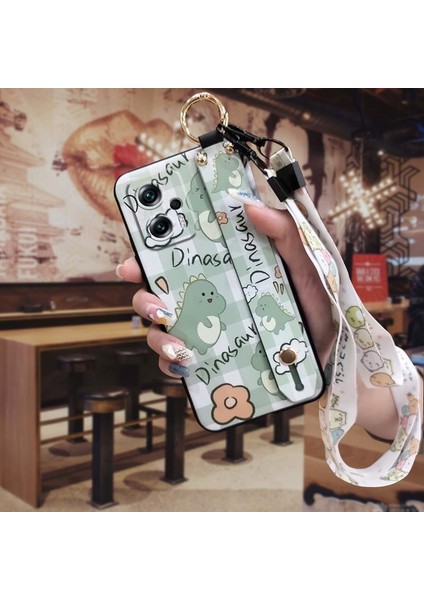 Xiaomi Redmi 13C Karikatür Darbeye Dayanıklı Yumuşak Telefon Kılıfı ve Bileklik (Yurt Dışından)