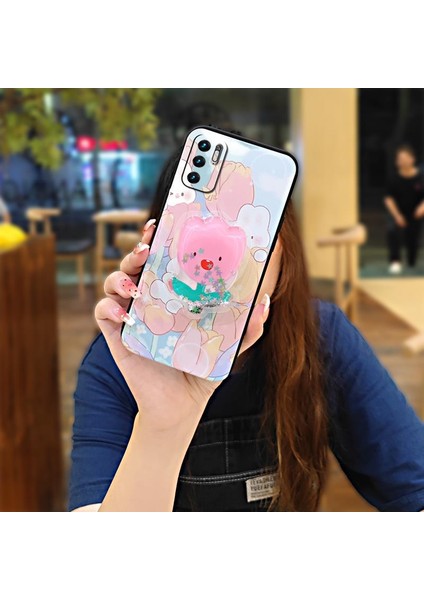 Xiaomi Redmi Note 13 Pro Quicksand Standlı Karikatür Yumuşak Telefon Kılıfı (Yurt Dışından)
