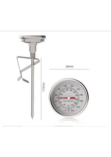 Prob Tipi Paslanmaz Çelik Gıda Termometresi Mutfak Süt Kahve Su Isıtıcısı Termometresi (Yurt Dışından)