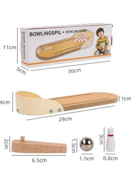 Ahşap Bowling Topunun Çocuklara Yönelik Eğitici Mini Versiyonu (Yurt Dışından)