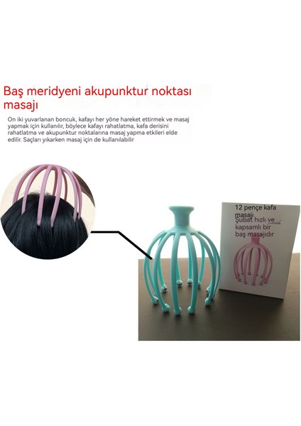 Kafa Derisi Masajı Çelik Bilyalı Kafa Masajı Pençe Akupunktur Noktası Canlandırıcı ve Göz Alıcı (Yurt Dışından) modelleri