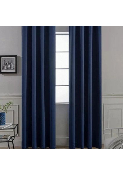 Blackout Işık Geçirmez Fon Perde Lacivert Pilesiz Düz Karartma Güneşlik Fon Perde