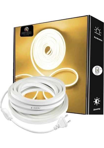 2 Metre Neon LED Şerit Gün Işığı 220V