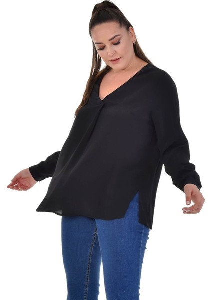 Uzun Kollu V Yaka Bluz fiyatları