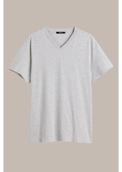 Metalıc Erkek Çok Renkli T- Shirt Regular Fit Rahat Kesim V Yaka 5'li Basic Tişört Paketi fiyatları