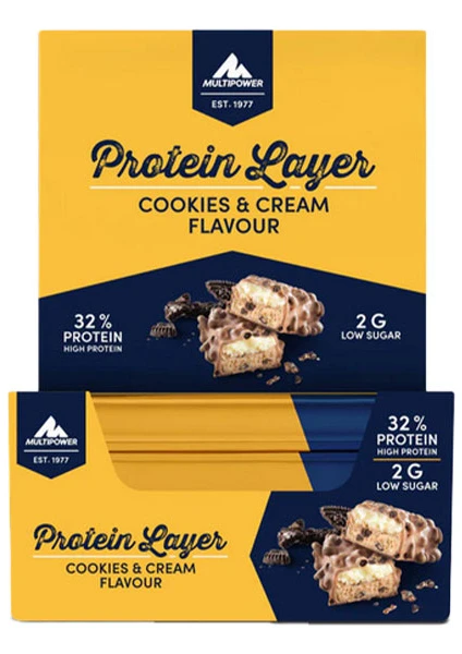 Protein Layer Bar 50GR 18 Adet - Kurabiye Krema