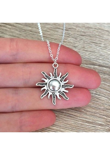 Güneş Kolye Kadın Erkek Örme Zincir modelleri