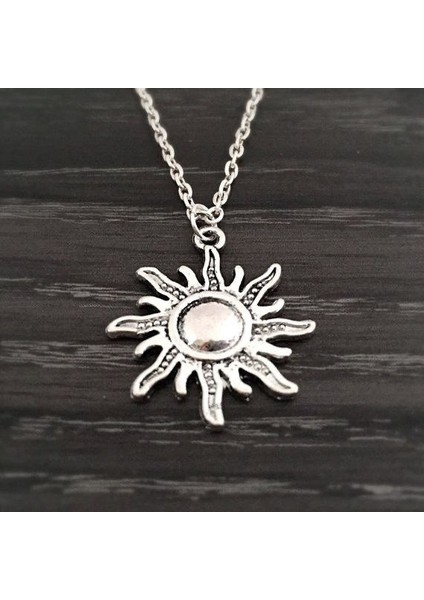 Güneş Kolye Kadın Erkek Örme Zincir indirimleri