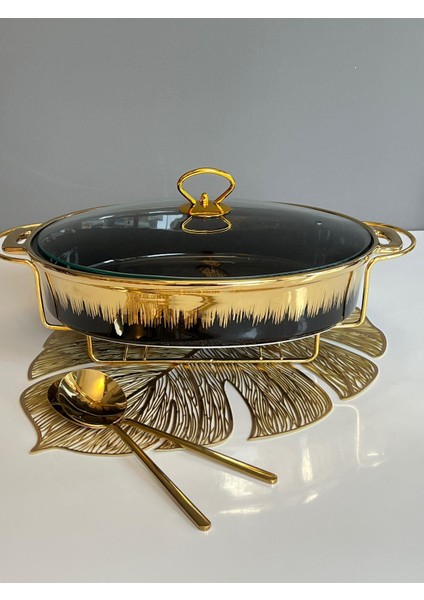 Black Gold Isıtıcılı Oval Tencere Büyük