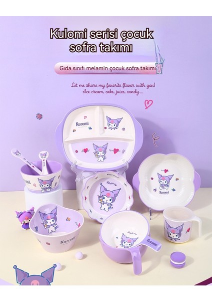 Kuromi Çocuk Sofra Takımı Bebek Maması Sofra Takımı 4 Parçalı Set (Yurt Dışından)