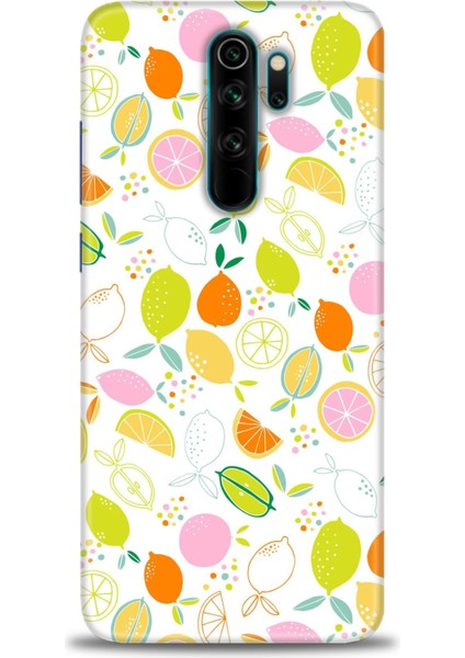 Xiaomi Redmi Note 8 Pro Kılıf Hd Baskılı Kılıf - Renkli Limonlar