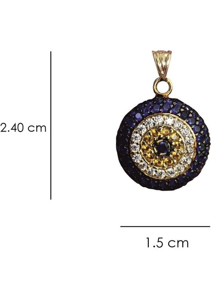 Taşlı Nazar Boncuğu Altın Kolye Ucu 14 Ayar fiyatları