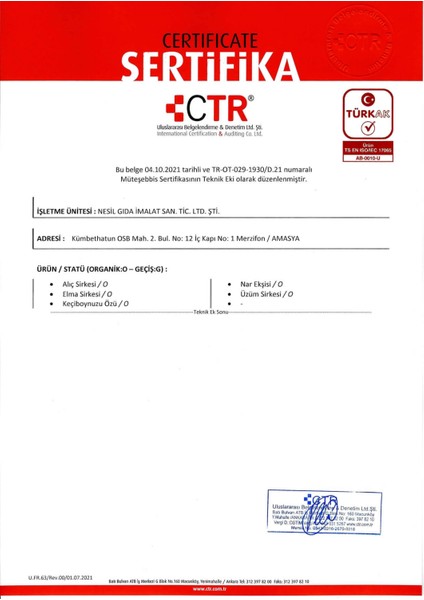 Elma Sirkesi – Organik Sertifikalı (500ML) fırsatları