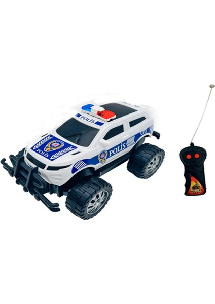 Uzaktan Kumandalı Süper Hızlı Off-Road Kahraman Polis Jeep 1:24 (Ileri -Geri Hareketli)