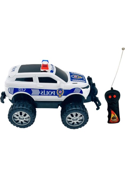 Uzaktan Kumandalı Süper Hızlı Off-Road Kahraman Polis Jeep 1:24 (Ileri -Geri Hareketli)