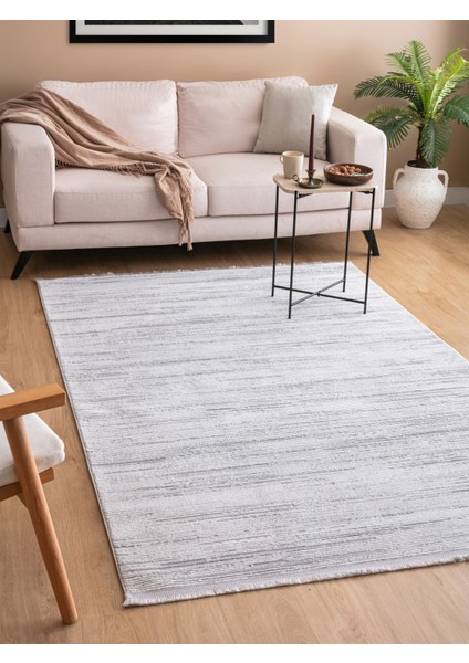 Vals Gri Salon Halısı Koridor Kesme Yolluk Yumuşak Doku Kaymaz Tozumaz Dokuma Makine Halısı