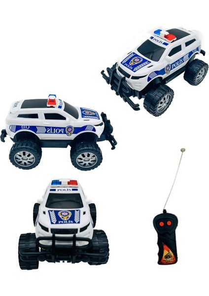 Uzaktan Kumandalı Süper Hızlı Off-Road Kahraman Polis Jeep 1:24 (Ileri -Geri Hareketli)