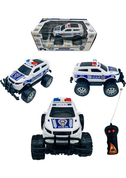 Uzaktan Kumandalı Süper Hızlı Off-Road Kahraman Polis Jeep 1:24 (Ileri -Geri Hareketli)