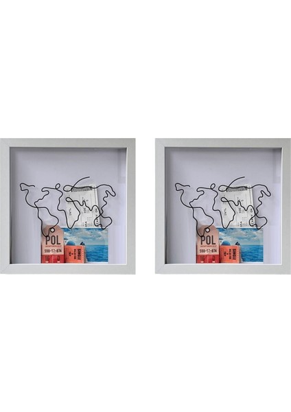 2pcs Macera Arşiv Kutusu, Hatıra Toplayıcı Kutusu, Bilet Gölge Kutusu, Biletler Için Saklama Kutusu, Kartpostallar, Hatıra Eşyası Beyaz, S (Yurt Dışından)