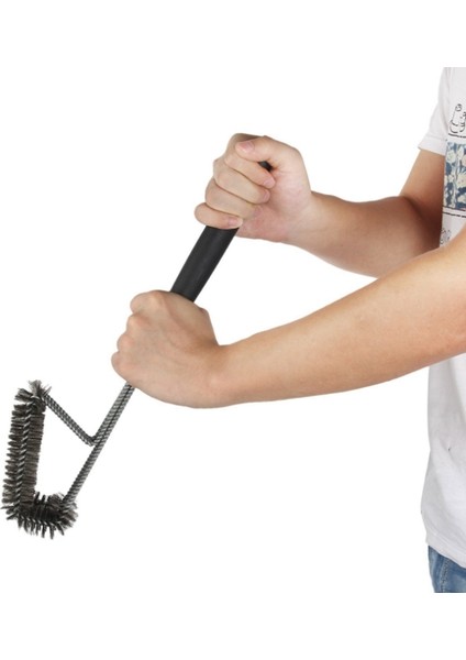 Üç Kafalı Barbekü Fırçası 18 Inç Üç Kafalı Tel Izgara Izgara Temizleme Fırçası (Yurt Dışından) fiyatları