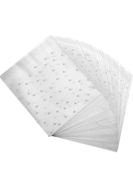 300 Adet Şeker Çanta Şeffaf Çerez Çanta Parti Lehine Çanta Kendinden Yapışkanlı Sızdırmazlık Beyaz Polka Dot Şeffaf Çanta Plastik Torba (Yurt Dışından)
