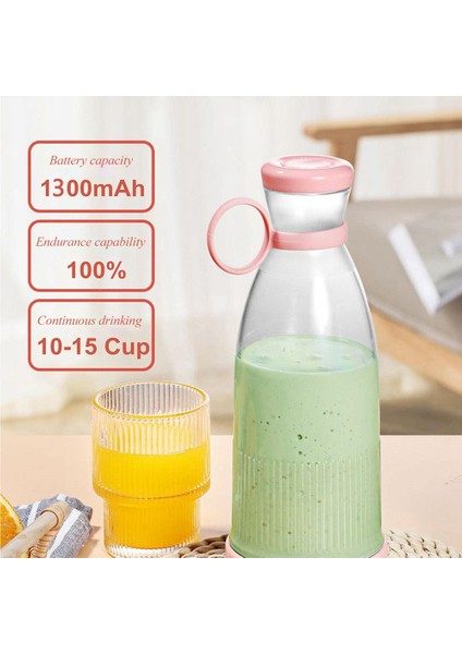 Şarj Edilebilir Mikserler Meyve Sıkacakları USB Taşınabilir Meyve Suyu Şişesi Mini Hızlı Elektrikli Blender Smoothie Buz Yapıcı Mavi (Yurt Dışından) modelleri