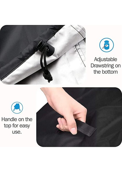 2x Barbekü Kapağı, Pvc Kaplamalı Su Geçirmez Barbekü Izgara Kapağı Dış Mekan Oxford Kumaş Rüzgar Geçirmez, Yırtılmaz, Uv'ye Dayanıklı (Yurt Dışından) fırsatları
