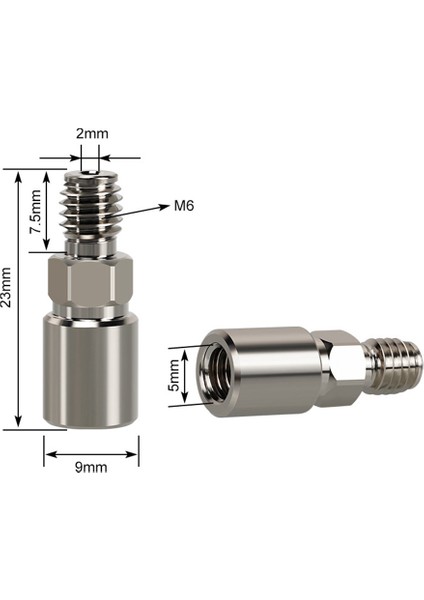 Yüksek Hızlı 3D Baskı Için V6 / Rapido Hot End'in Süper Akışını Artırmak ve Cht Nozullarına Uyum Sağlamak Için V6 Pro Adaptörü Için (Yurt Dışından)