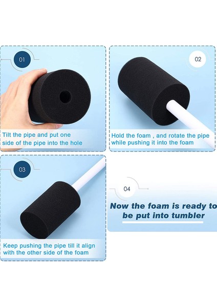 4 Boyut 8 Parça Bardak Turner Köpük Tumbler Ekleri 1/2 Inç Pvc Boru Tumbler Ekleri 10 Oz Ila 40 Oz Tüm Tumblerlar Için (Yurt Dışından)