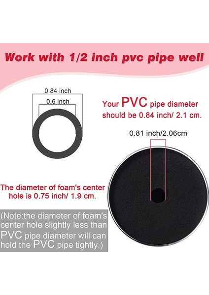 4 Boyut 8 Parça Bardak Turner Köpük Tumbler Ekleri 1/2 Inç Pvc Boru Tumbler Ekleri 10 Oz Ila 40 Oz Tüm Tumblerlar Için (Yurt Dışından)