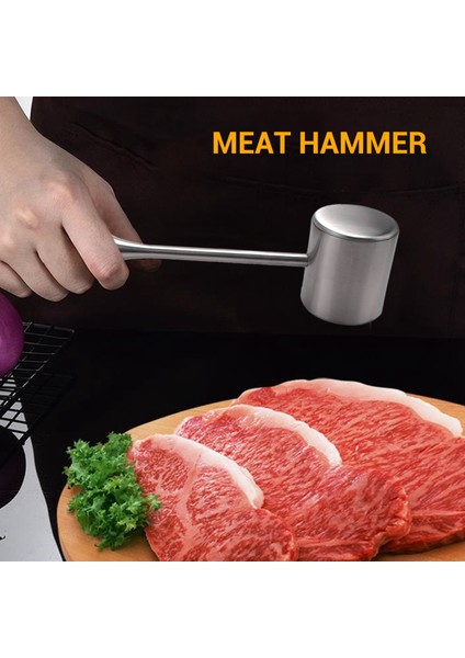 Et Yumuşatıcı - Paslanmaz Çelik Biftek Metal Yumuşatıcı Tokmağı, Aletler Için Çift Taraflı Et Çekici (Yurt Dışından) fırsatları