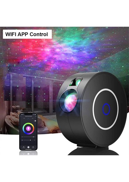 Tuya Wifi Akıllı Aurora Galaxy Yıldız Projektör Gece Lambası Alexa Ses Kontrolü App Kontrolü LED Işık Çocuk Bebek Hediye (Yurt Dışından)