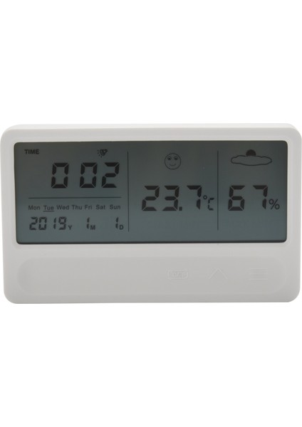 Dijital Higrometre Termometre Kapalı Oda Dış Ortam Sıcaklığı Nem Ölçer LCD Stand Manyetik Destek Sensörü Nem Ölçerli Monitör Saatli Mini Hava Istasyonu (Yurt Dışından)