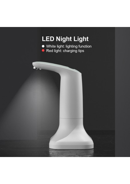 Elektrikli Akıllı Su Şişesi Dispenseri Taşınabilir Otomatik Içme Suyu Pompası Tabanı ve LED Gece Lambası (Yurt Dışından) modelleri