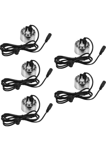 5x Ultrasonik Buğu Yapıcı Sisleyici Su Çeşmesi Göleti 12 LED (Yurt Dışından)