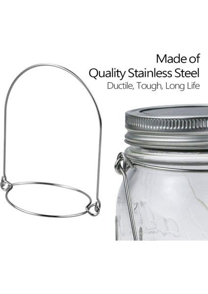 16X Paslanmaz Çelik Tel Kulplar (Kulp Kolaylığı) Normal Ağız Için Mason Kavanoz Askıları ve Kancaları, Gümüş (Kavanozlar Dahil Değildir) (Yurt Dışından) fiyatları