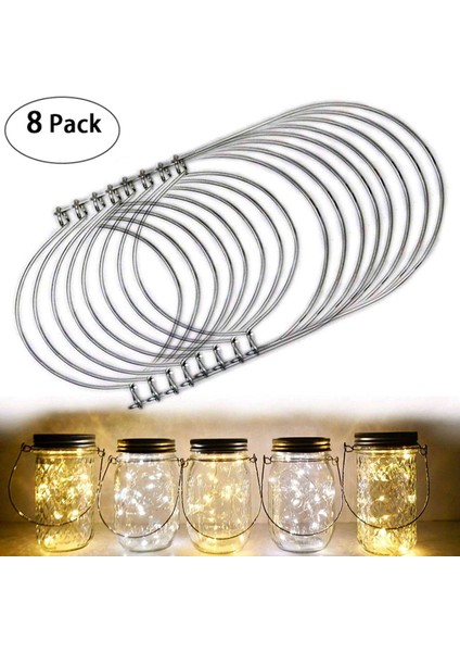 16X Paslanmaz Çelik Tel Kulplar (Kulp Kolaylığı) Normal Ağız Için Mason Kavanoz Askıları ve Kancaları, Gümüş (Kavanozlar Dahil Değildir) (Yurt Dışından) modelleri