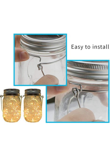 16X Paslanmaz Çelik Tel Kulplar (Kulp Kolaylığı) Normal Ağız Için Mason Kavanoz Askıları ve Kancaları, Gümüş (Kavanozlar Dahil Değildir) (Yurt Dışından) fırsatları