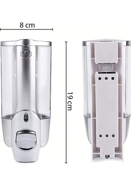 4x Sabunluk, El Dispenseri Duvara Monte, El Jeli Dispenseri Manuel 350ML, Duş Jeli (Yurt Dışından)